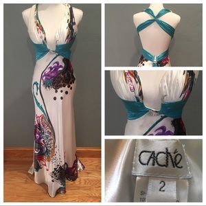 Gorgous bejeweled,  silk, formal evening gown